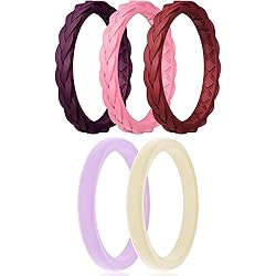 Egnaro Women’s Engagement Rings, Silicone Thin