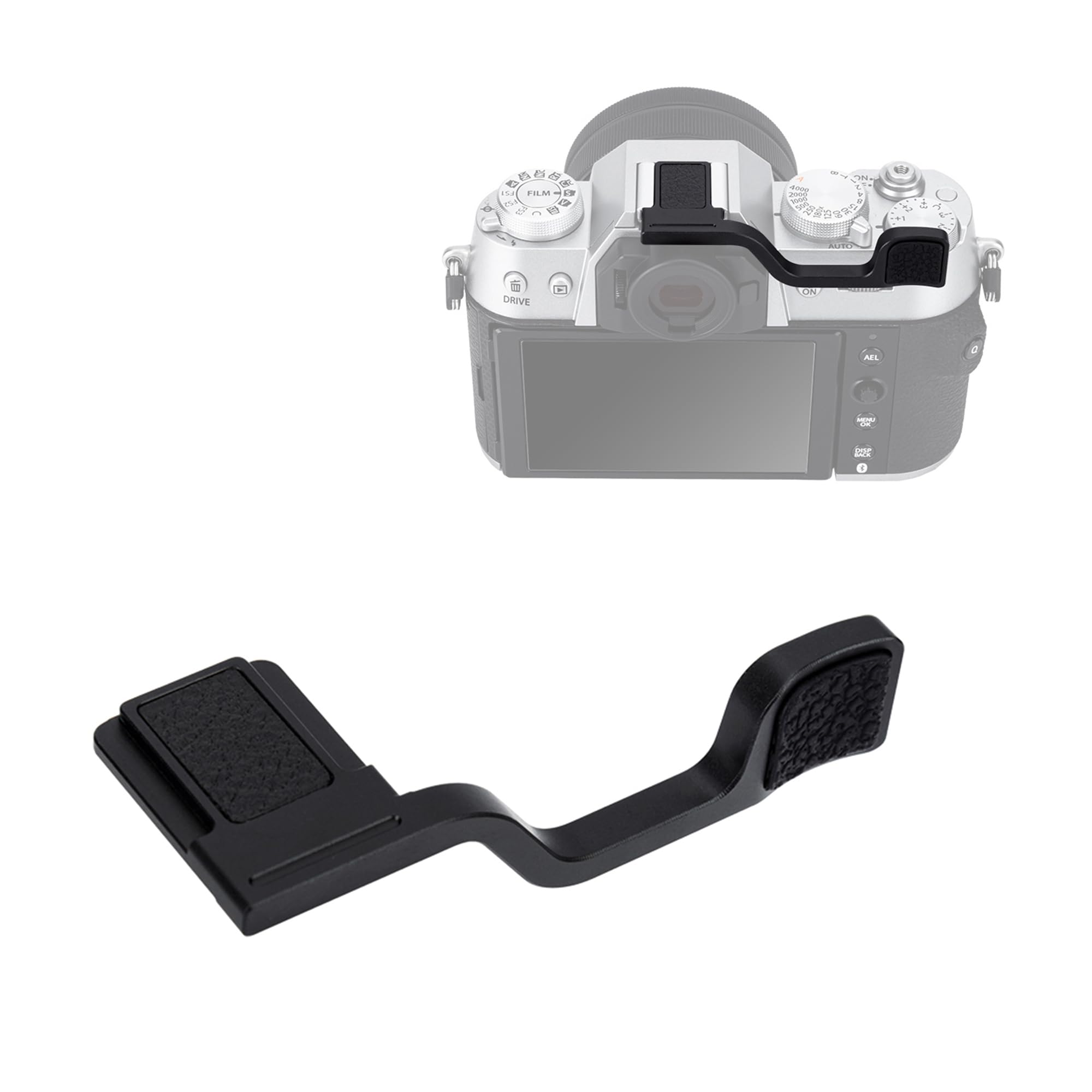 JJC XT50 Thumbs Up Grip Hot Shoe Thumb Support Handgrip for Fujifilm Fuji X-T50 Camera, Enhanced Grip for One-Handed Shooting, Black