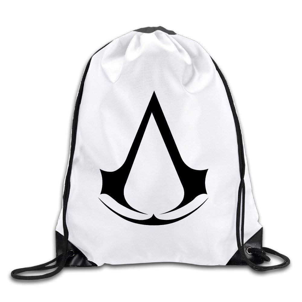 HLKPE BYDHX Assassin's Creed Game Drawstring Backpack Bag White