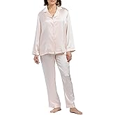 Fishers Finery Women's 100% Mulberry Silk Long Pajama Set with Gift Box