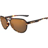 Tifosi Selca Aviator Sunglasses - Golf, Hiking &amp; Running | 100% UVA/UVB, shatterproof polycarbonate. Tangle-free hinge, hydrophilic nose pads. For golf, hiking, running &amp; travel.