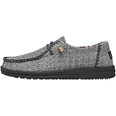 HEYDUDE Women's Wendy Woven Cinder Size 6 | Women’s Shoes | Women’s Lace Up Loafers | Comfortable & Light-Weight