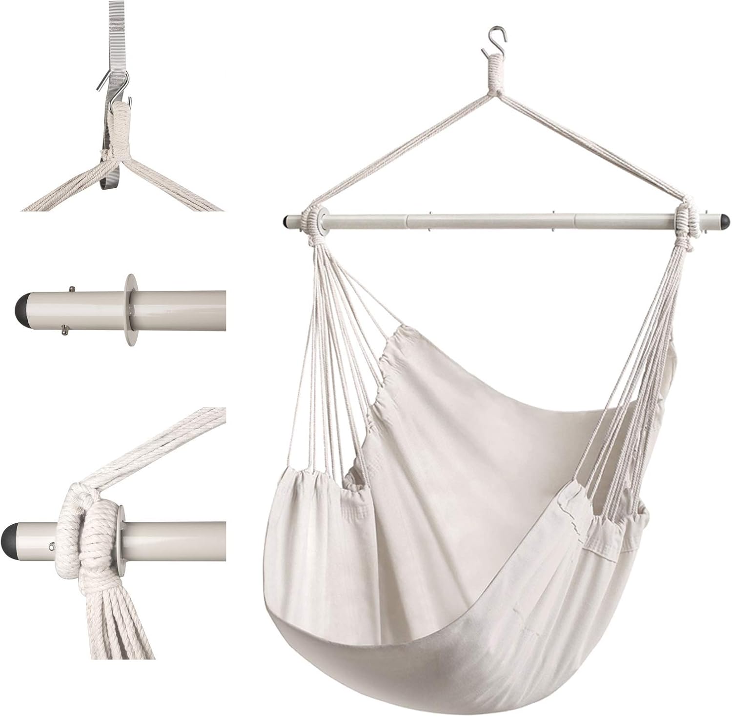 ADVOKAIR Hammock Chair Hanging Swing Chair Large Hanging Chair Soft Comfort Durability: Kitchen & Dining