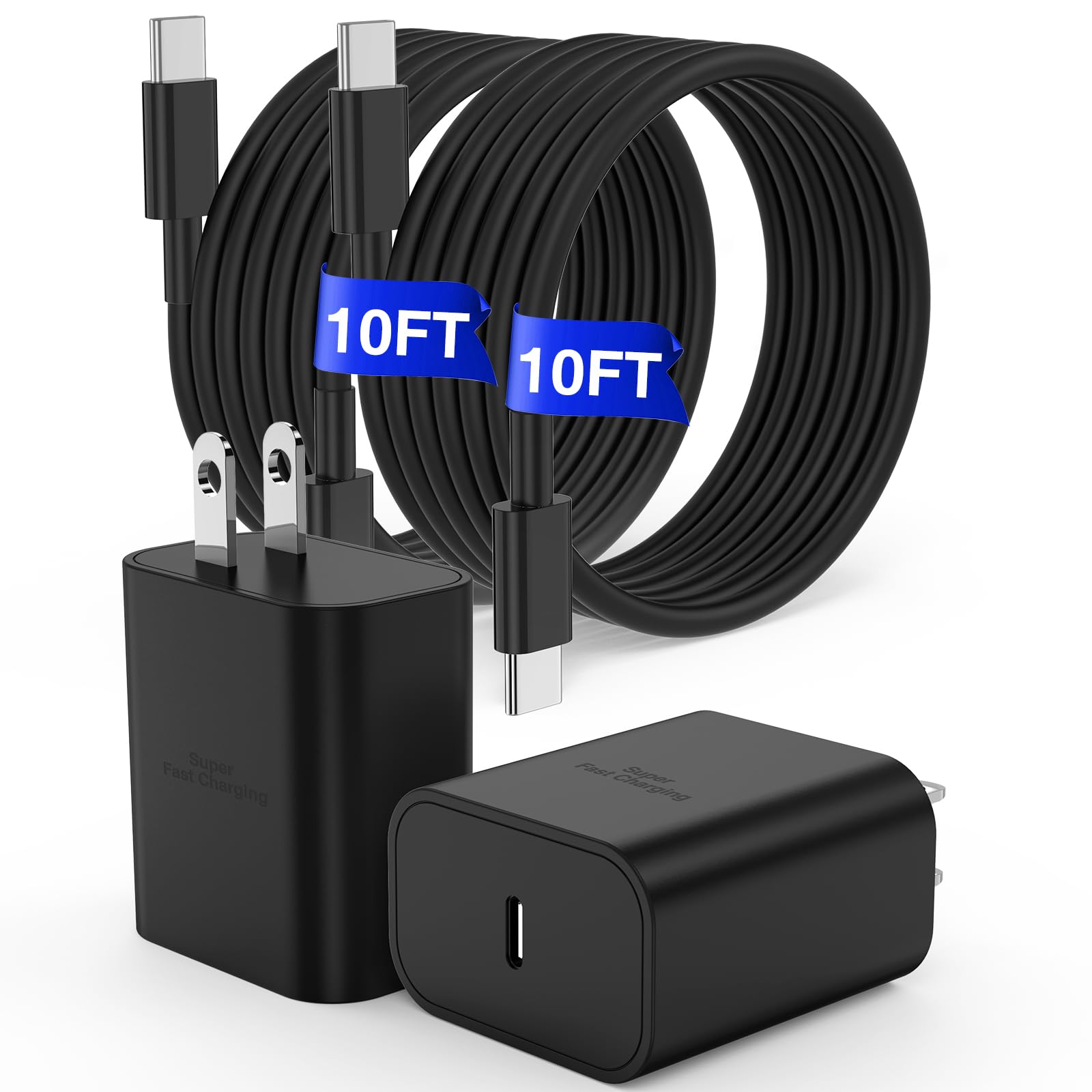 Photo 1 of ????? 45W Super Fast Charger Type C, for Samsung Galaxy S26+ S25 Charger Block with 10FT Type C Charging Cord for Samsung Galaxy S26 S25 S24+/Ultra/S22/S21, iPhone 17 Air/16/15 Pro,Pro Max,Plus