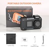 mafiti 4K Underwater Camera 33FT Waterproof Dual Screen 48MP 18x Zoom Black view 7