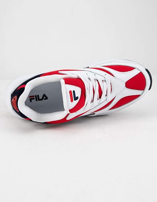 fila red and white shoes