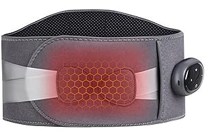 Heating Pad with Vibration for Back, Lower Back Warmer for Waist Back Belly Leg Body, Rechargeable Heated Waist Belt, 5 Heati