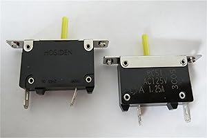 HOSIDEN BC51 Pull-to-Reset Circuit Breaker, 1.25A 125V AC, Precision Overload Protection, with VDE & RU Certification