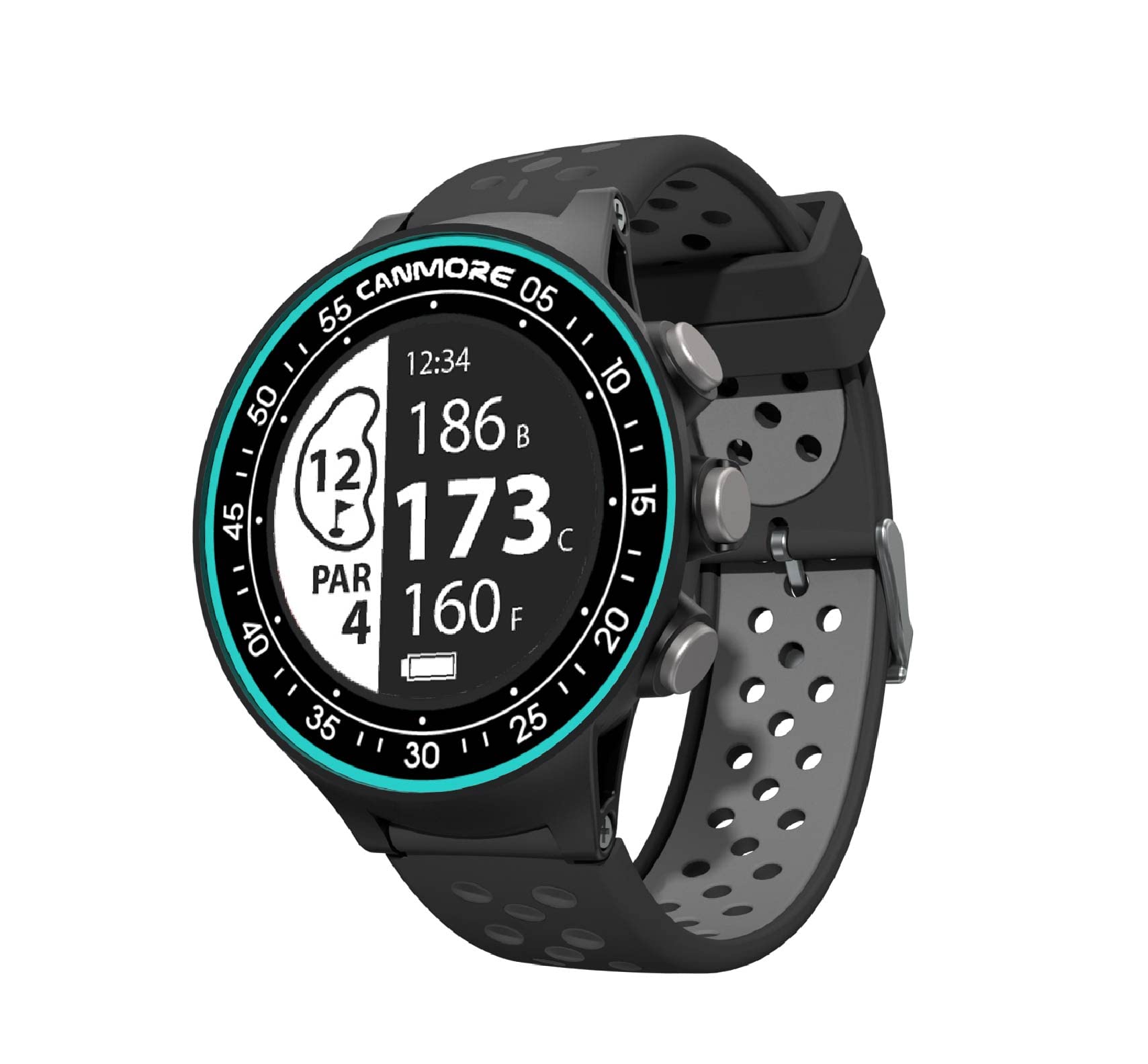 CANMORE TW410G Golf GPS Watch with Step Tracking - 41,000+ Free Worldwide Golf Courses Preloaded - Minimalist & User Friendly (Turquoise)