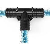 (Pack of 5) Topaipe 1 x 1 x 1 Inch PEX Poly Crimp Equal Tee, PPSU Fitting for PEX Tubing, PERT, ASTM F2159