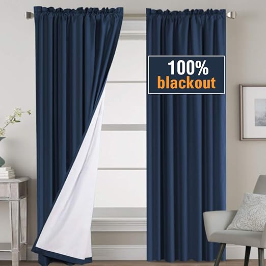 Amazon Com H Versailtex 100 Blackout Curtains 96 Inches Long