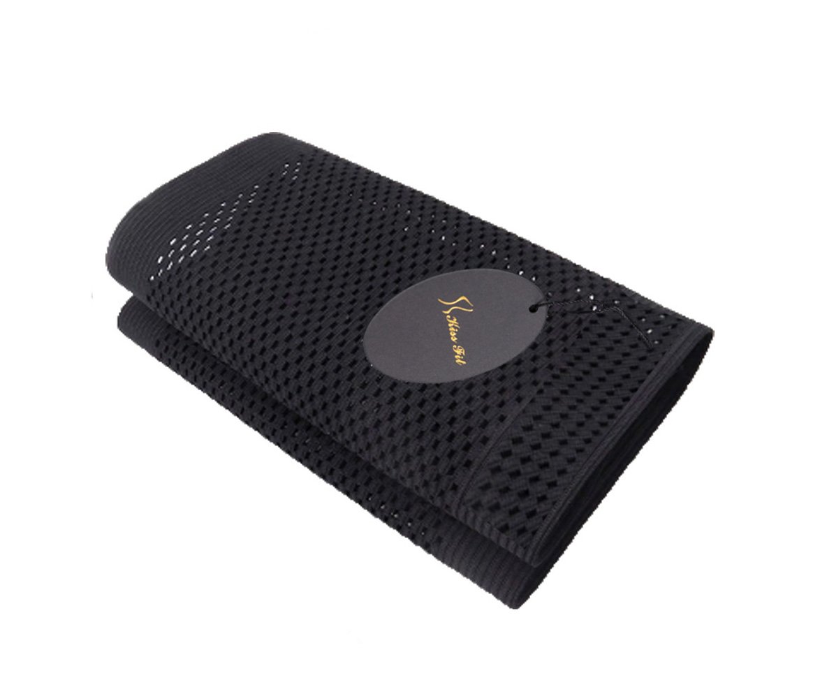 Waist Trimmer ab belt for faster weight loss back support girdle long torso plus size Postpartum shirt thermal thong vest plus size (3XL, BLACK)