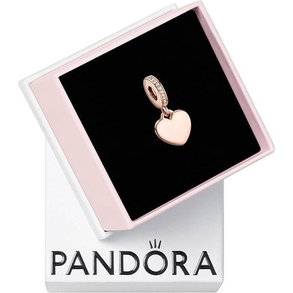 Amazon.com: PANDORA Sparkling Levelled Heart Charm - Gift for Her