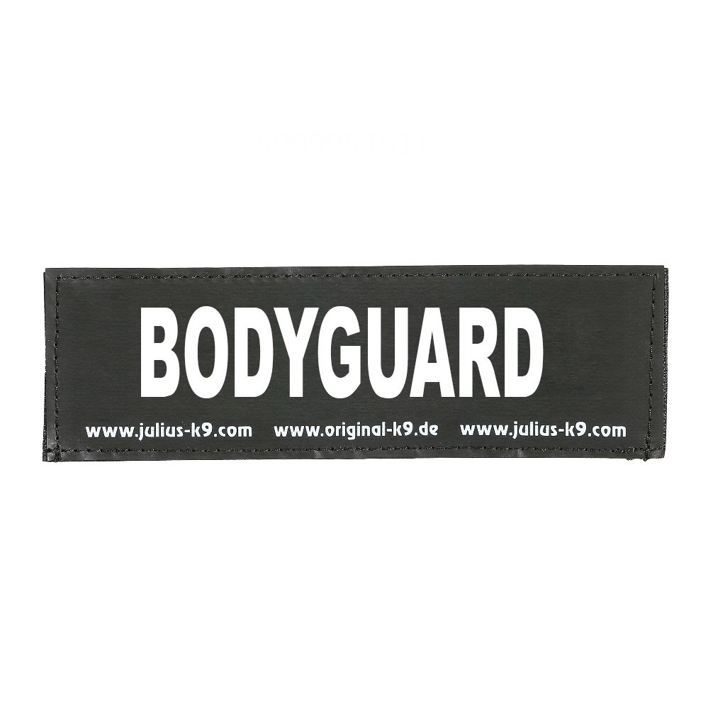 Julius-K9 Interchangeable Hook & Loop Patches, 1 pair, BODYGUARD, Size: Large, Black — image 1