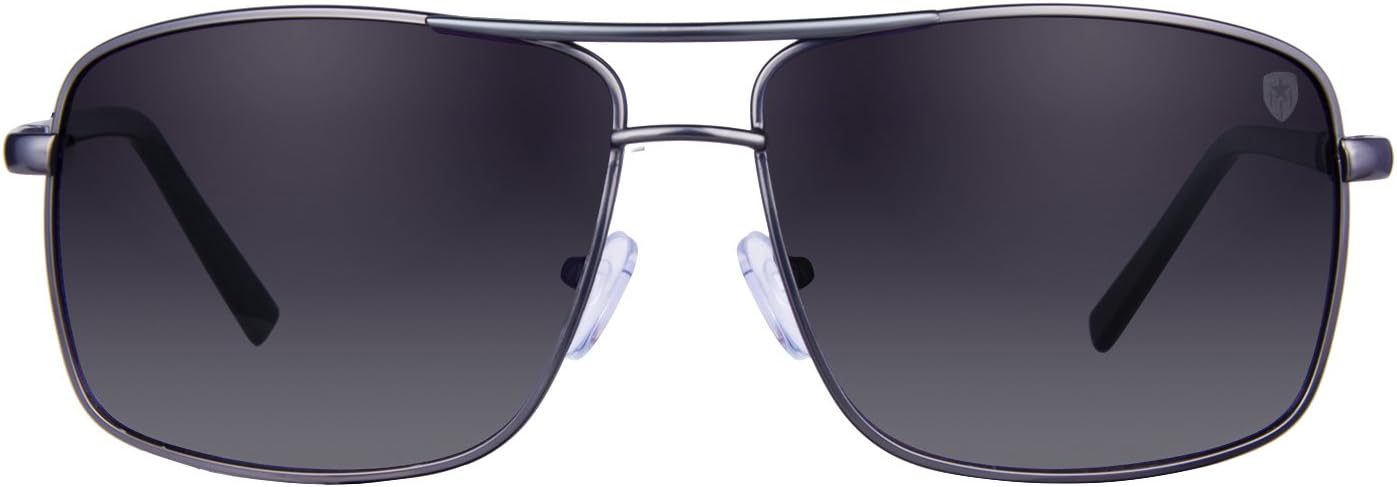Tom Martin UV–400 Protected Sunglasses – Barstow – Rectangular Aviator
