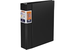QuickFit Heavy-Duty Commercial Binder, 3-Ring D-Ring Binder, Black, 2 Inch