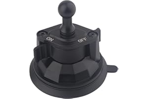 Rigdance Upgraded Car Suction Cup Base with17mm Ball, Compatible with17mm Double Socket Arms | Heavy-Duty 3.4" Suction Base for Windshield | Holds 5.5 lbs – Rosette Bite Locking System