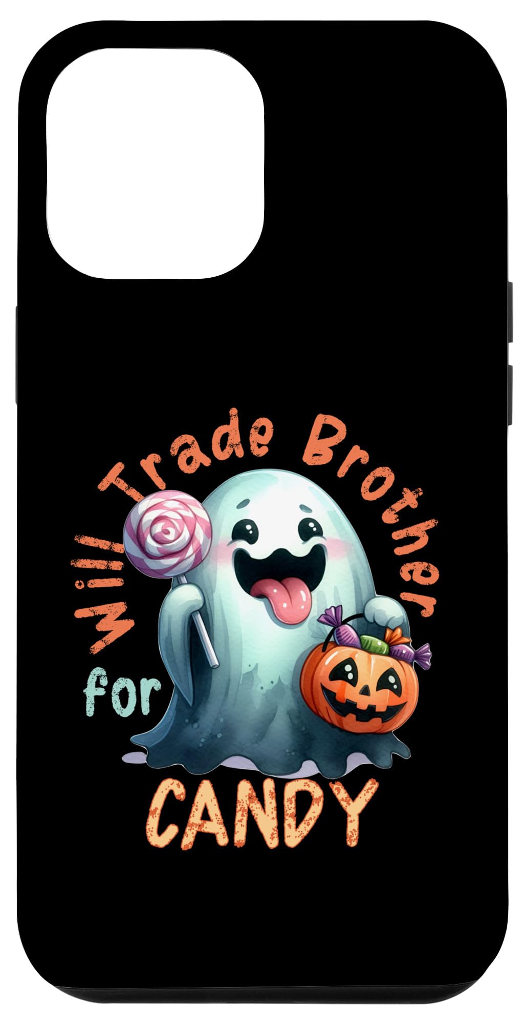 iPhone 15 Pro Max Halloween Will Trade Brother For Candy Ghost Kid Girl Boy Case
