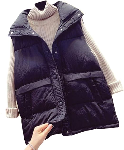 Amazon Rehoodnレディース 中綿ベスト 秋 冬 ベスト レディース ダウンベスト 防寒 シンプル レディース ベスト 可愛い おしゃれ アウター ベスト 通販