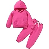 Happy Town Baby Fall Outfits for Girl Boy Long Sleeve Hoodie Top and Long Sweatpants Set Toddler Sweatsuit