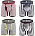 Best Companions Men's boxer briefs underwear Stripe 100 Cotton Packs Mens Underpants