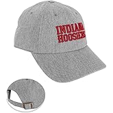 Desert Cactus Indiana University Baseball Hat Hoosiers Bloomington Brimmed Embroidered Hats Cap Adjustable Cloth Strap Adult (Style O1) Gray
