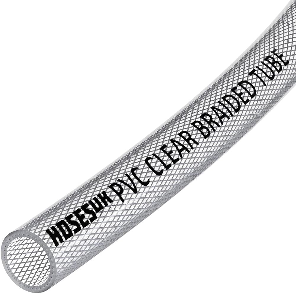 AP Automotive 10mm ID PVC Braided Hose 3m Reinforced Water Air Oil Gas