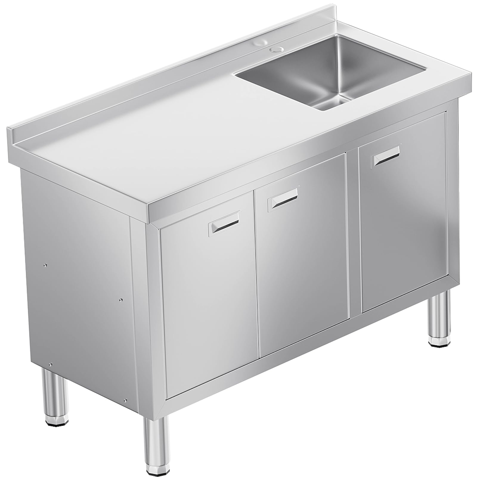 View 1 of *****************FOR PARTS ONLY- MISSING PARTS******************
WWK 47" x 21" Stainless Steel Sink with Cabinet, Freestanding Utility Sink Laundry Sink, Heavy Duty Commercial Kitchen Sink for Outdoor, Restaurant, Hotel, Cafe, and Garage, 21D x 47W x 35H