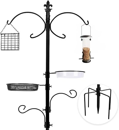 Urban Deco Bird Feeding Station Kit with Feeders and Bath Tray