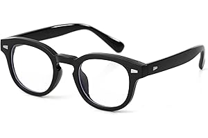 TEUMIRE Johnny Depp Round Glasses for Women Men Vintage Circle Thick Frame Eyeglasses Non Prescription Glasses Clear lens Eyewear