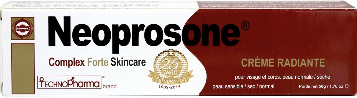 Neoprosone, Skin Brightening Cream - 1.7 Fl oz / 50 ml - for Intimate Areas Body, Knees, Underarm, Elbows