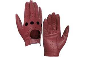 Harssidanzar Leather Driving Gloves For Women's,Summer Lambskin Unlined Ladies Driving Gloves GL009