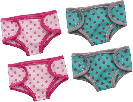 Amazon Toygogo 18インチの人形パンツ おむつ 人形服アクセサリ Diy コスプレ ままごと ごっこ遊び 手作り 2色 4ピース入り ドレス アクセサリー ホビー