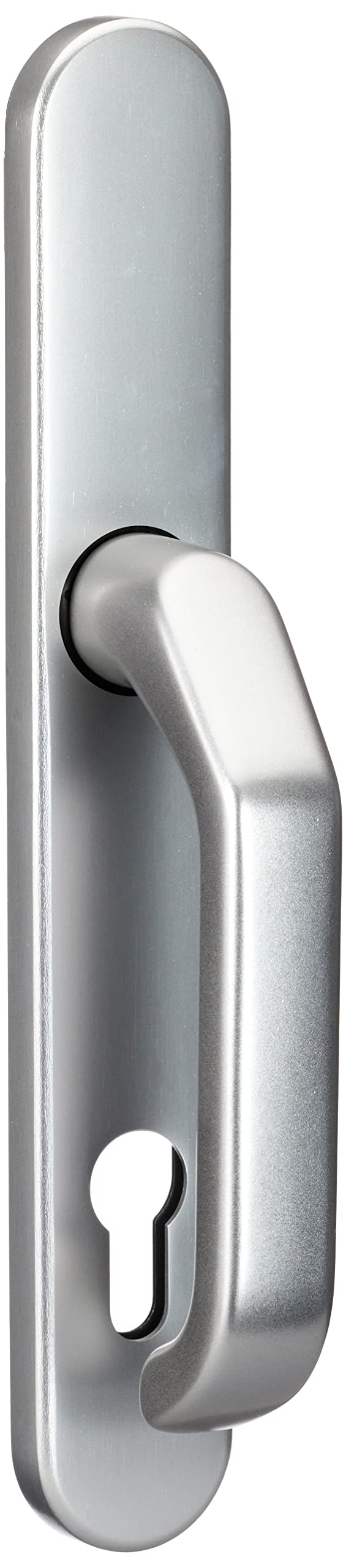 ABUS Door Fitting SRG92N F1 - Door Handle Set for Front Doors - with Door Handle on Both Sides - for Doors with Narrow Frames - Aluminium