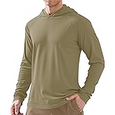 PLUMZJOY Men's UPF 50+ Sun Protection Long Sleeve Hoodie Shirt Outdoor UV Fishing Shirts for Workout, Running, Fishing,Hiking