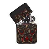 Steampunk Red Owl - Black Lighter Windproof
