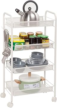 Amazon Com Xy Litol Rolling Kitchen Basket Stand Metal Storage