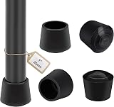Sopito 16pcs Rubber Chair Leg Caps for 25-26mm Legs Scratch Proof Quiet Floor view 1