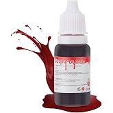 Go Ho Dripping Fake Blood Makeup (0.35 oz),Fake Blood Washable for Scar Wounds,Easy Dry Flow Fake Blood for Eyes Drips Nose Bleeds,Halloween Blood for Cosplay SFX Zombie Vampire Makeup,Dark