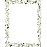 Great Papers! Merry Twigs & Holly Letterhead, 8.5" x 11", 80 Count (2019108),Red/White/Green