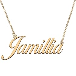 HUAN XUN Customized Custom Simple Any Name Necklace
