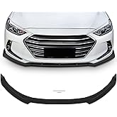 SCITOO Plastic Front Lip Spoiler Fits for 2017-2018 for Hyundai for Elantra Matte Black Front Bumper Lip