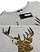 Zeagoo Women Long Sleeve Christmas Sequin Reindeer Blouse T-shirt Tops