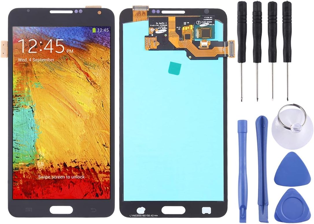 YIHUI Repair Replacement Parts LCD Screen and Digitizer Full Assembly (OLED Material) for Galaxy Note 3, N9000 (3G), N9005 (3G/LTE)(Black) Repair Parts (Color : Black)