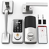 Hornbill Smart Front Door Lock Set, Keyless Entry Door Lock with Handle, Smart Deadbolt Keypad Lock, Alexa Front Door Handle 