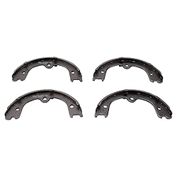 TRQ Rear Parking Brake Shoe Set Compatible with