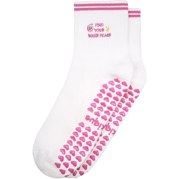 Jeyiour 4 Pairs Cute Pilates Grip Socks For Women, Ruffle Non Slip - View #7