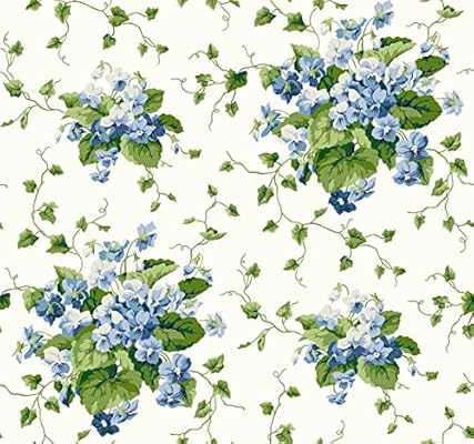 York Wallcoverings Waverly Cottage Er8103 Sweet Violets Wallpaper