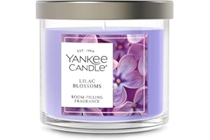 Yankee Candle Lilac Blossoms Scented, Signature 4.3oz Small Tumbler Single Wick Candle, Over 20 Hours of Burn Time
