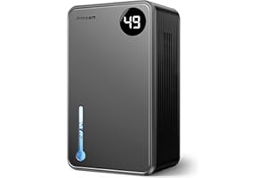 KEEPGLAD Dehumidifier, 118OZ Water Tank for home and bedroom, 980 Sq.Ft Dehumidifier for Basement with Auto or Manual Drainage, Auto Shut Off, 24H Timer, 7 Colors LED Light, Closet, RV, (Gray)